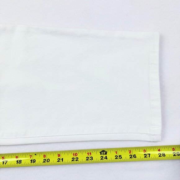 NWT Terra & Sky Womens Straight High Rise Stretch White Denim Jeans Plus Sz 18WP - Picture 9 of 9